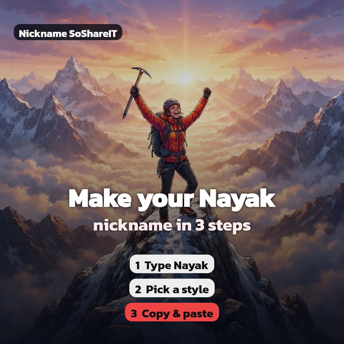 How to make a Nayak nickname in 3 steps