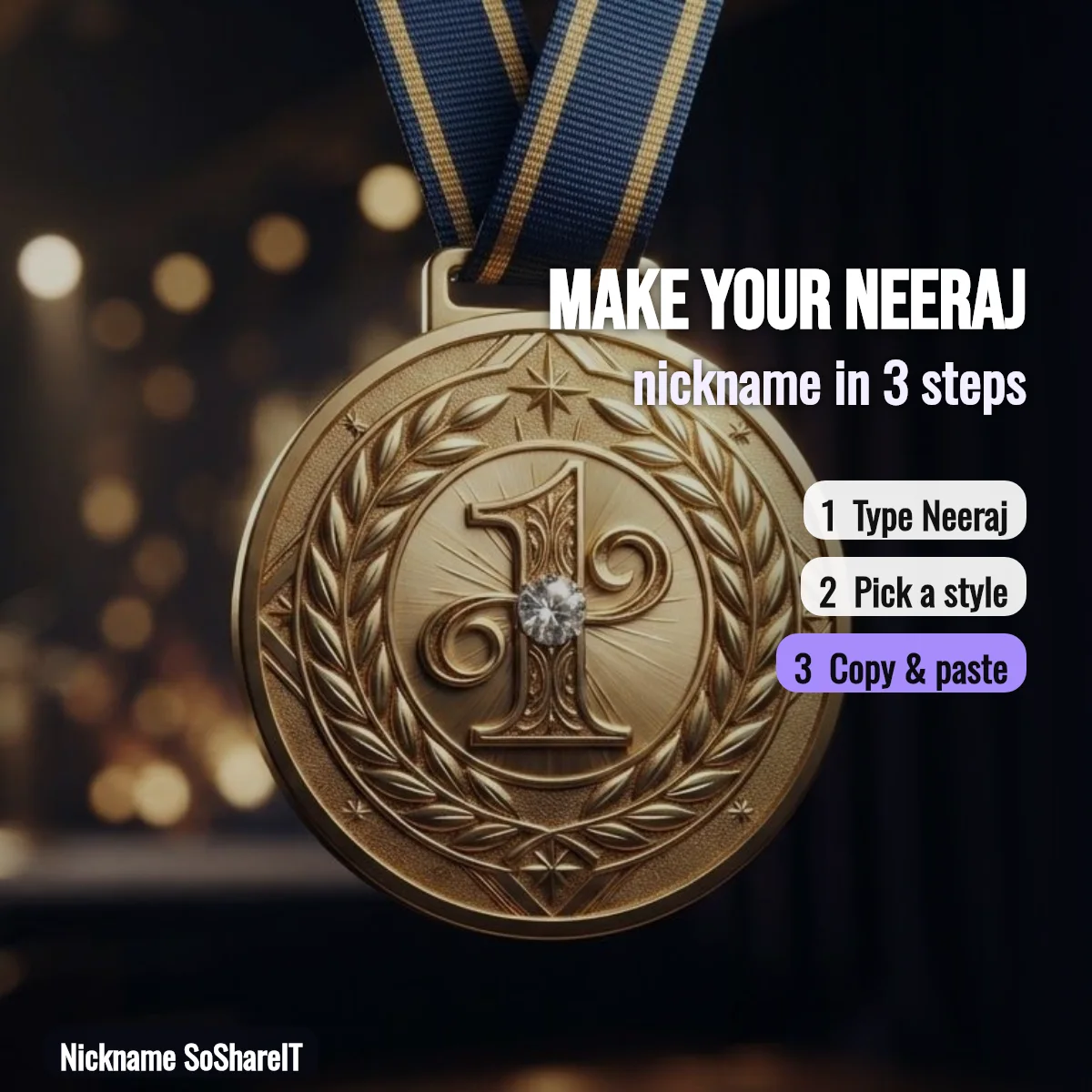 How to make a Neeraj nickname in 3 steps