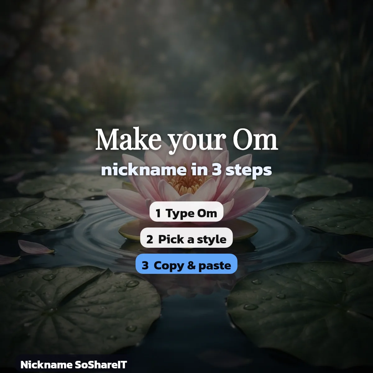 How to make an Om nickname in 3 steps