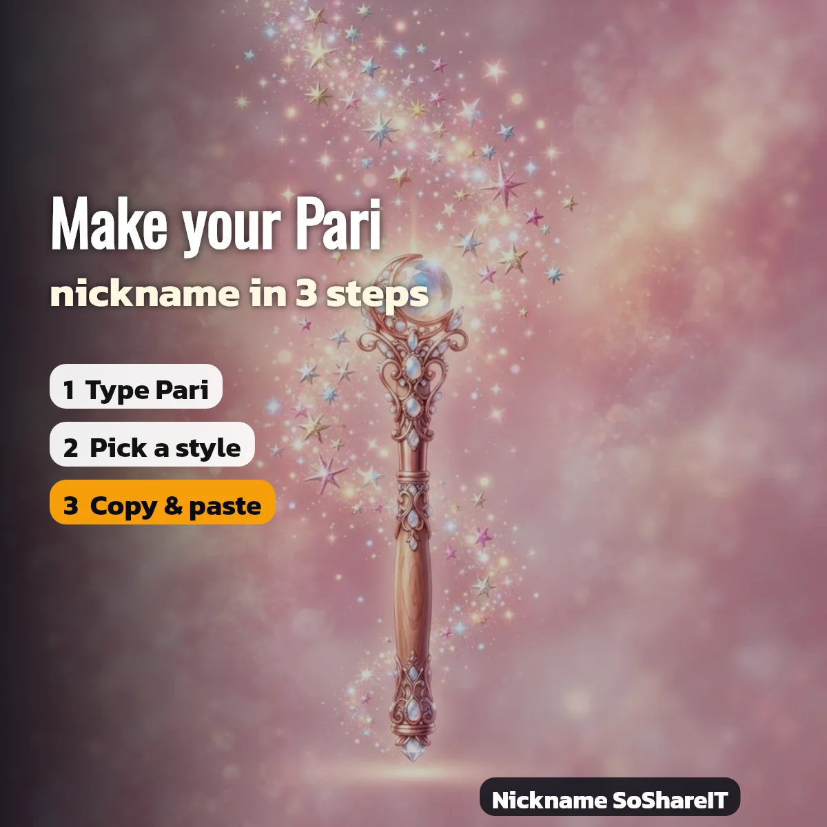 How to make a Pari nickname in 3 steps
