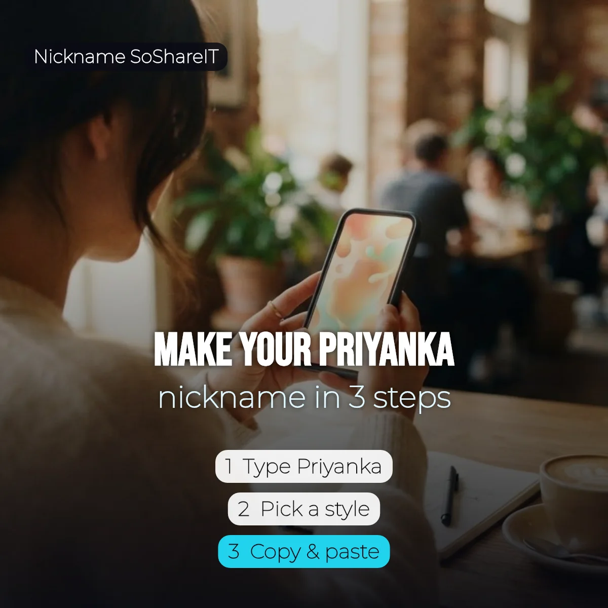 How to make a Priyanka nickname in 3 steps