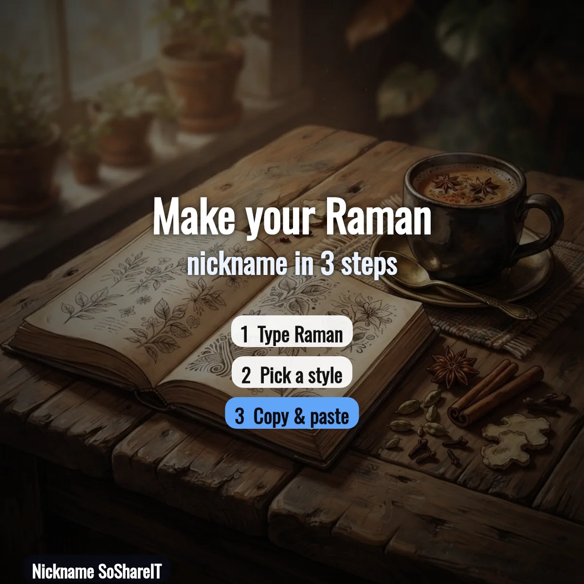 How to make a Raman nickname in 3 steps