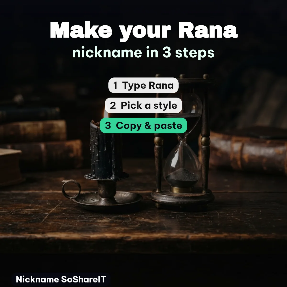 How to make a Rana nickname in 3 steps