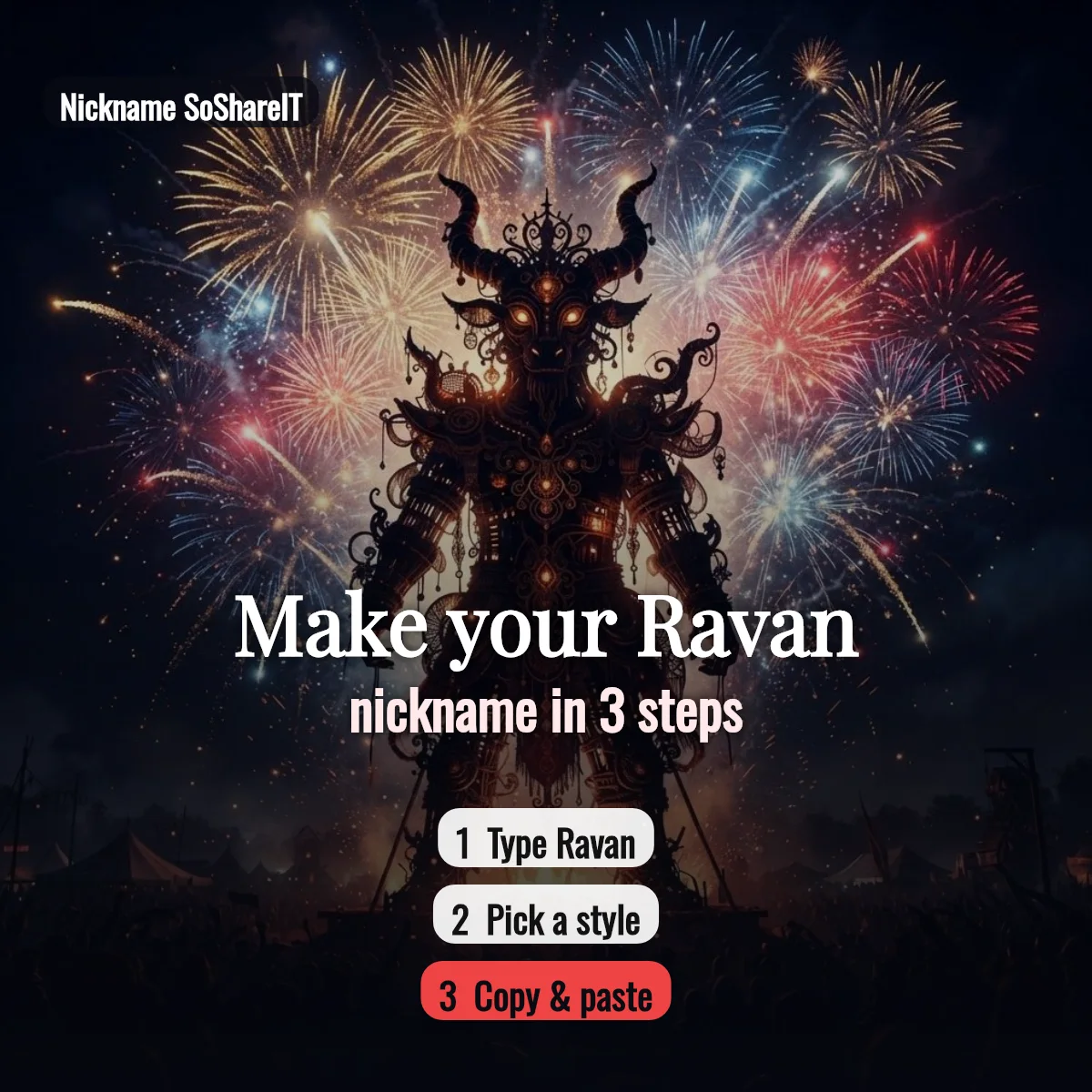 How to make a Ravan nickname in 3 steps