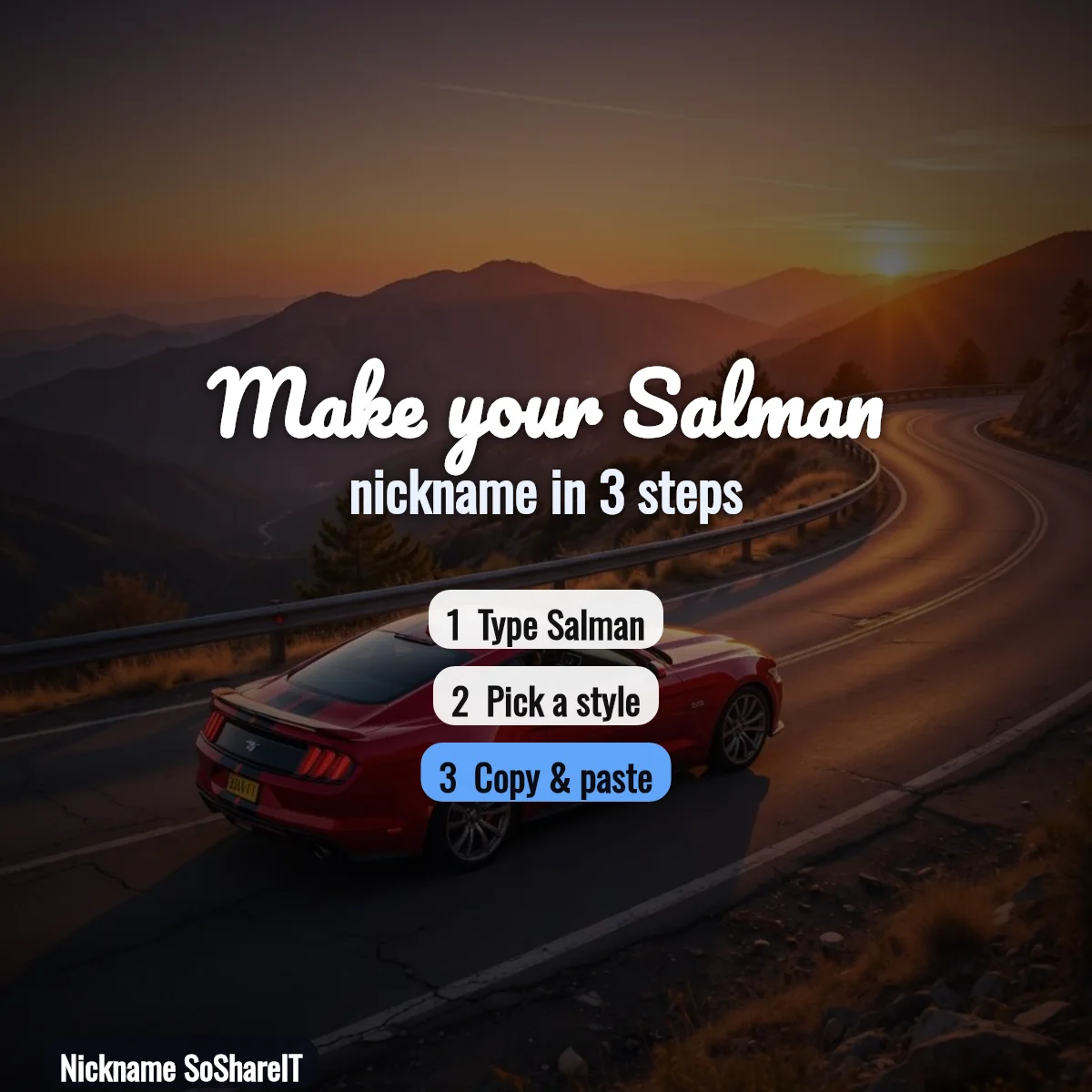 How to make a Salman nickname in 3 steps