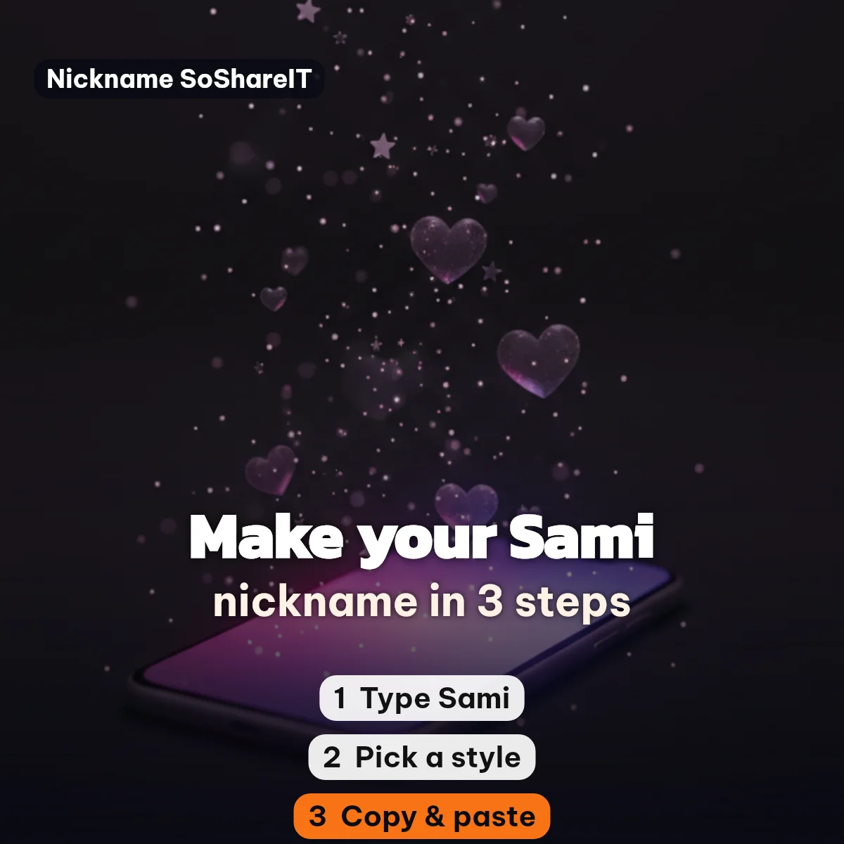 How to make a Sami nickname in 3 steps