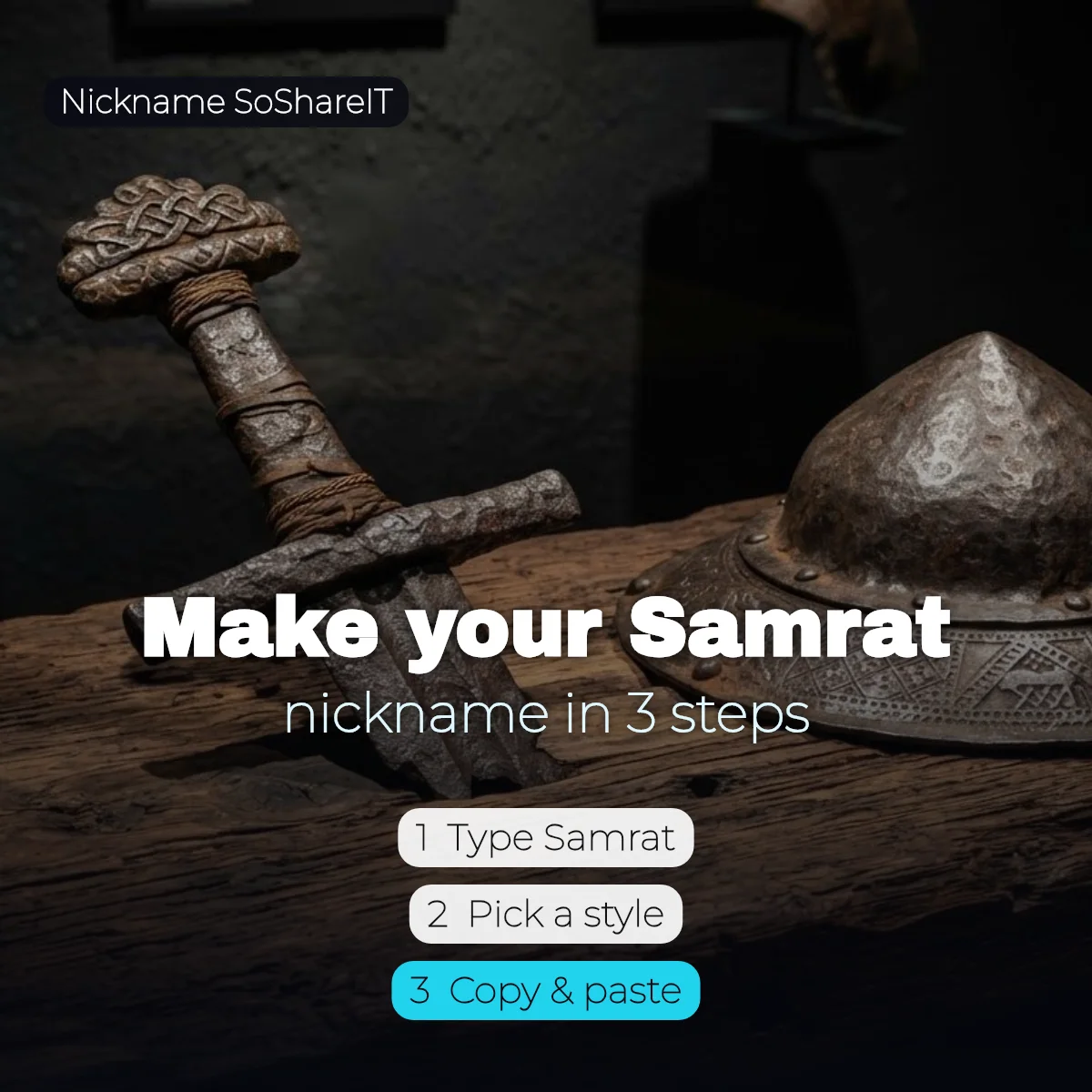 How to make a Samrat nickname in 3 steps