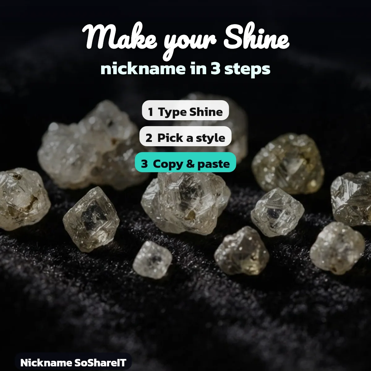 How to make a Shine nickname in 3 steps