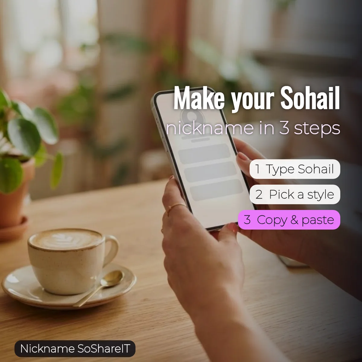 How to make a Sohail nickname in 3 steps
