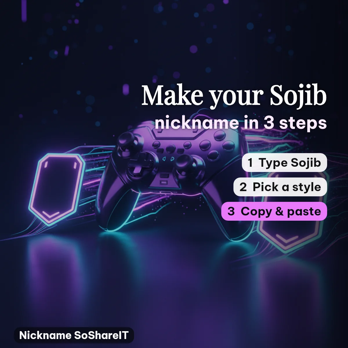 How to make a Sojib nickname in 3 steps