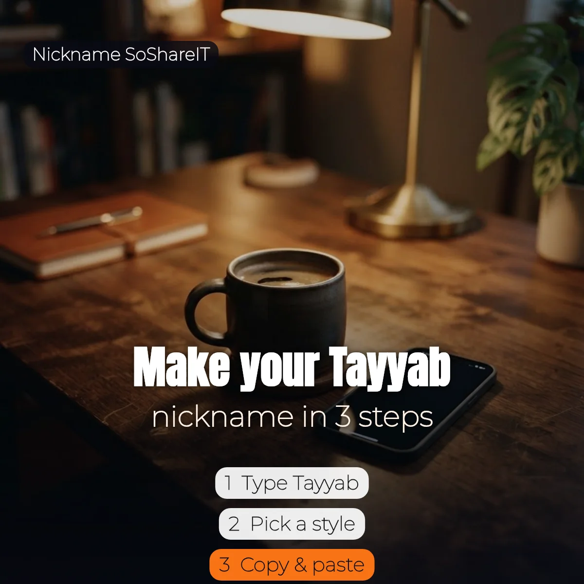 How to make a Tayyab nickname in 3 steps