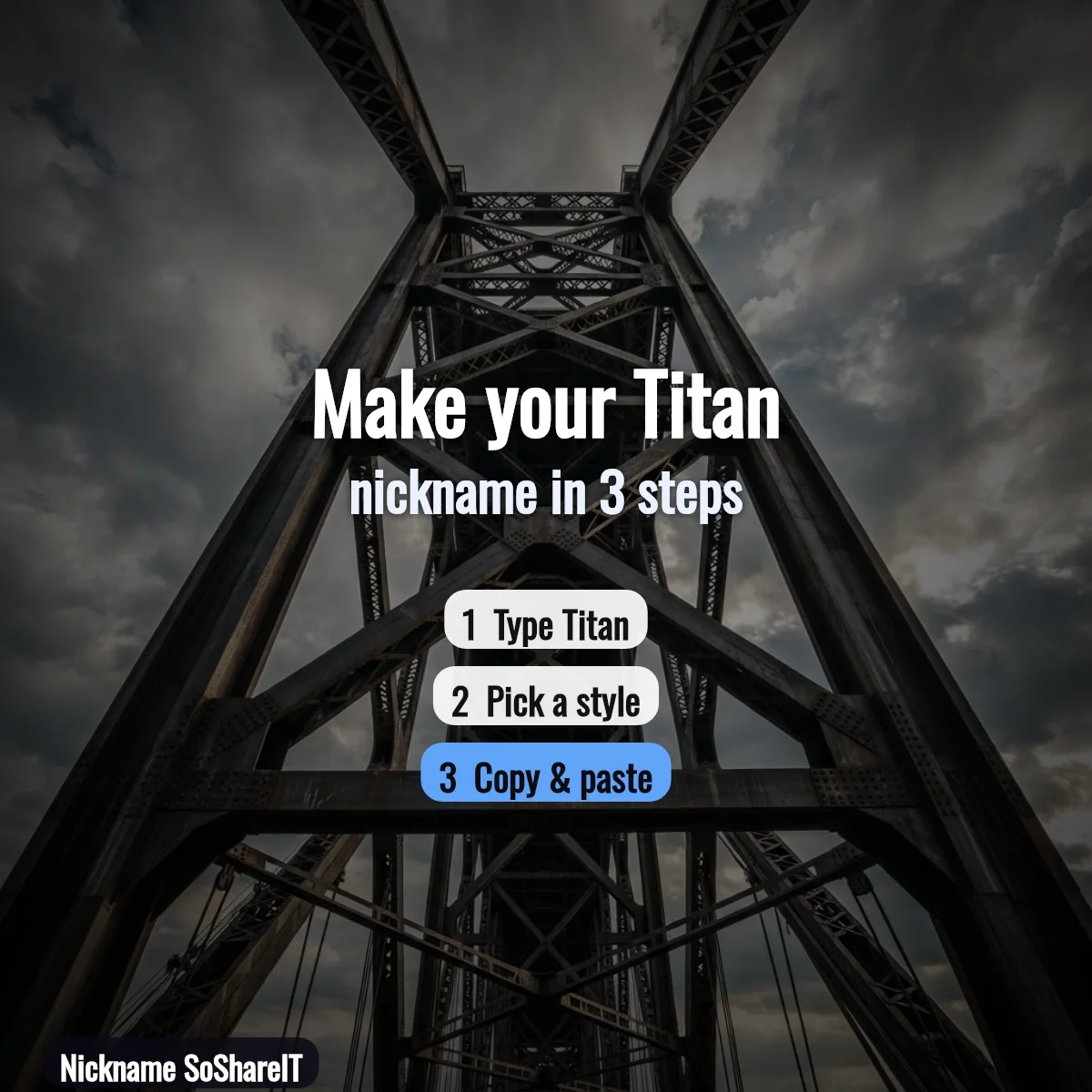 How to make a Titan nickname in 3 steps
