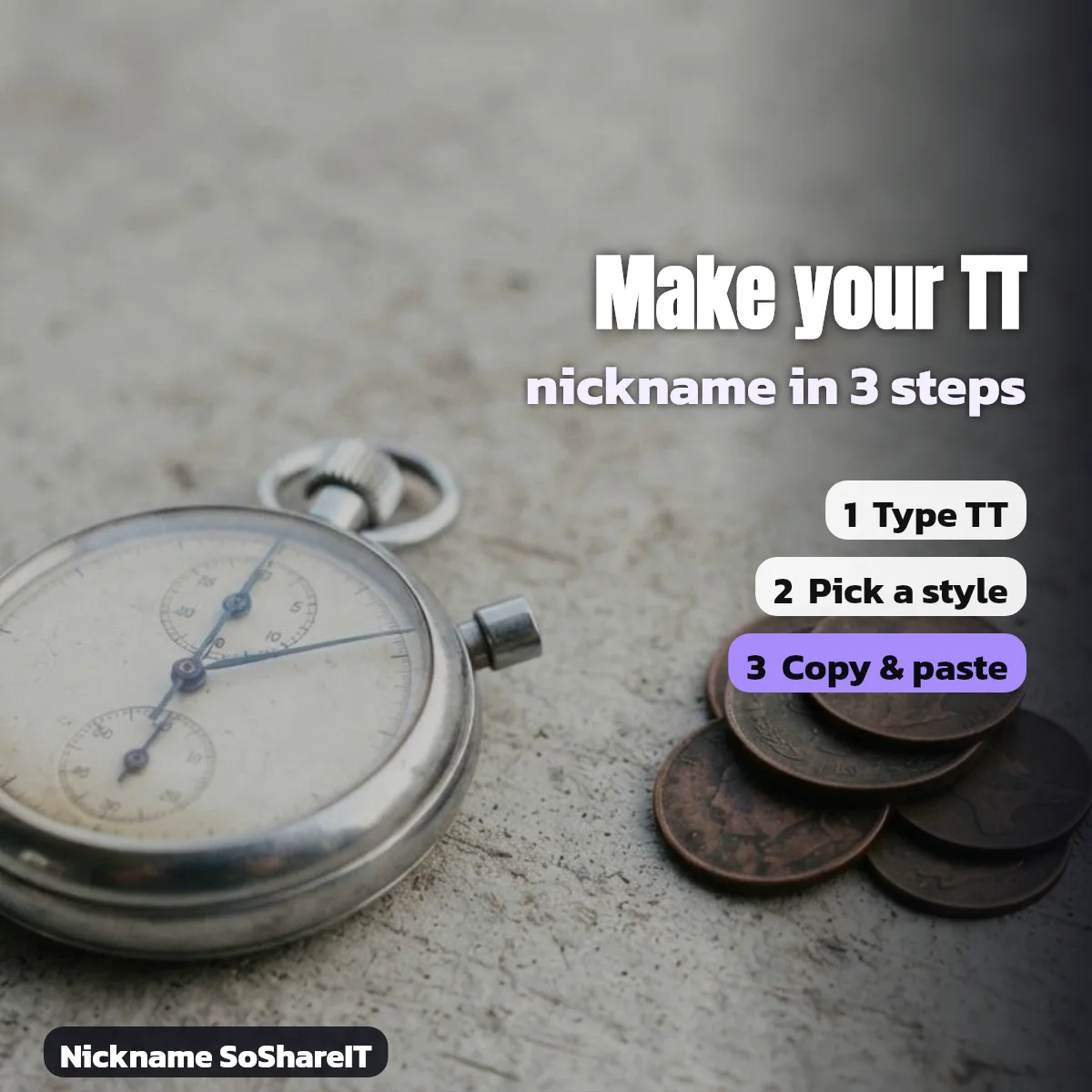How to make a TT nickname in 3 steps