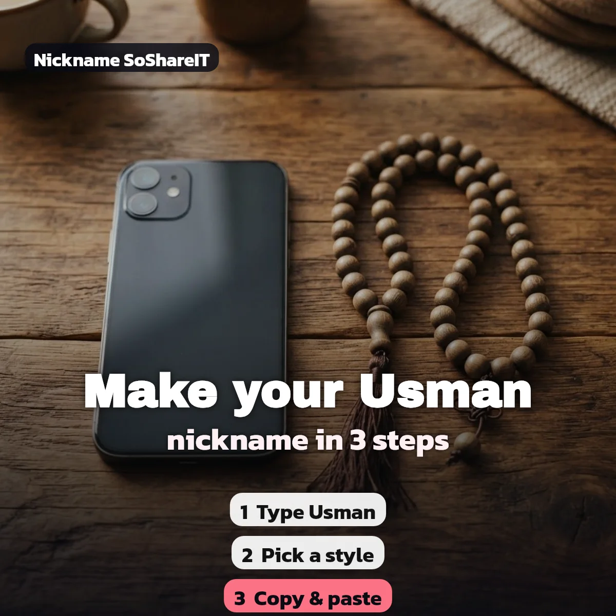 How to make an Usman nickname in 3 steps