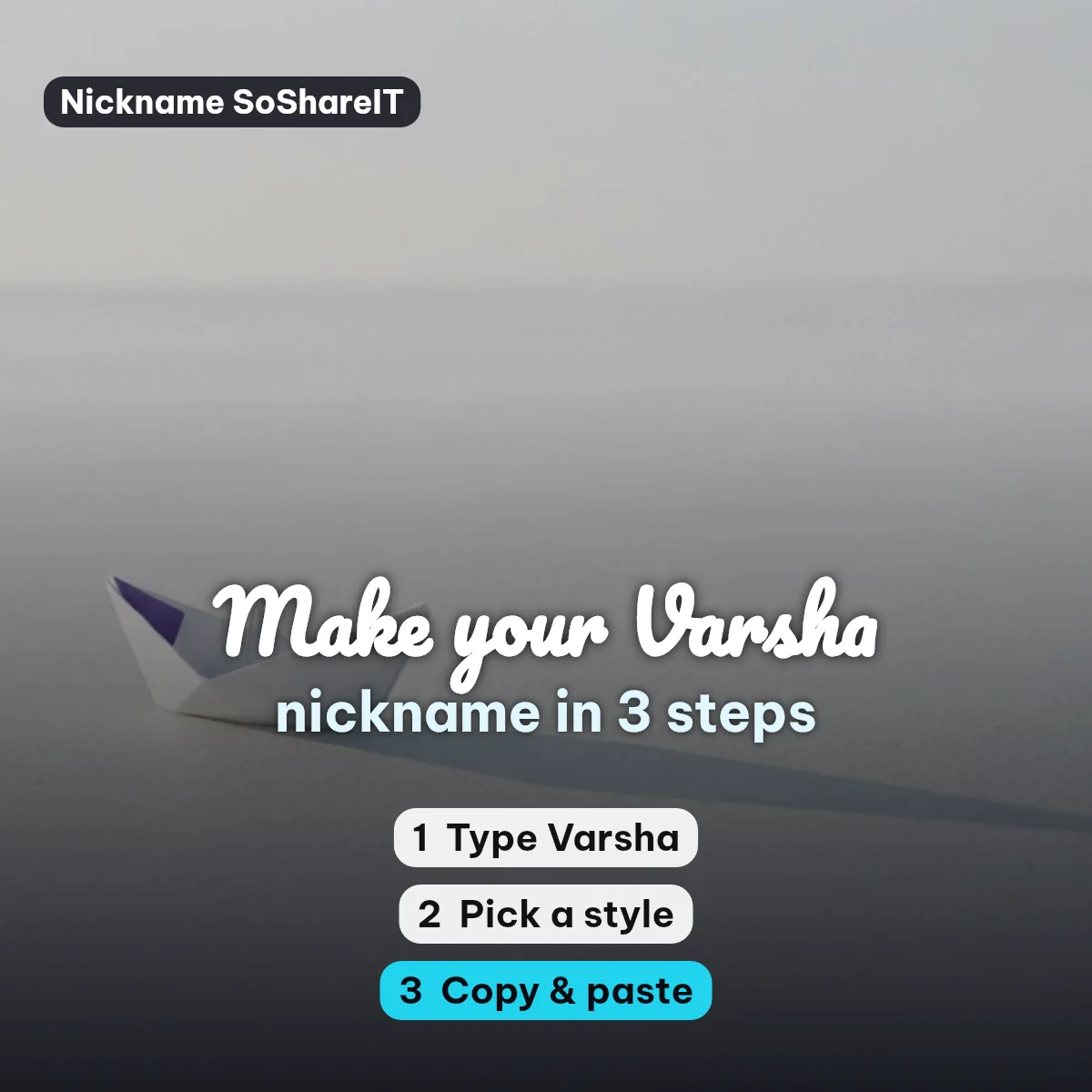 How to make a Varsha nickname in 3 steps
