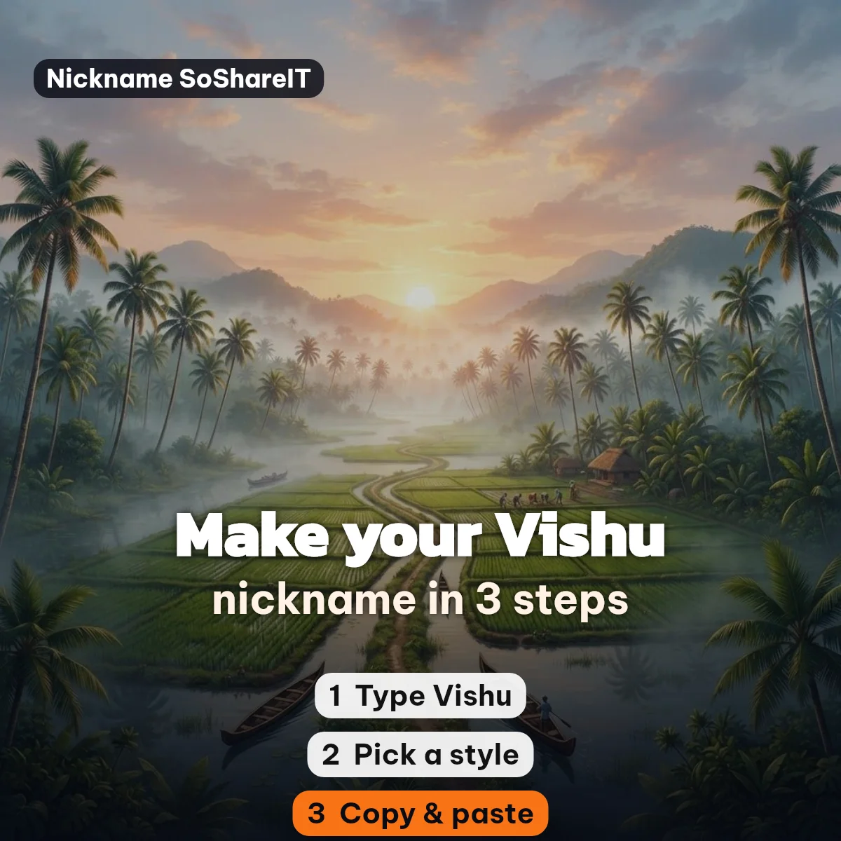 How to make a Vishu nickname in 3 steps