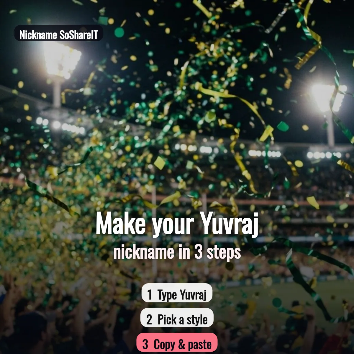 How to make a Yuvraj nickname in 3 steps