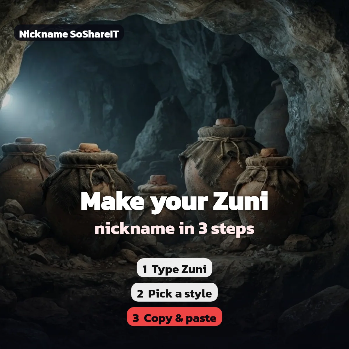 How to make a Zuni nickname in 3 steps