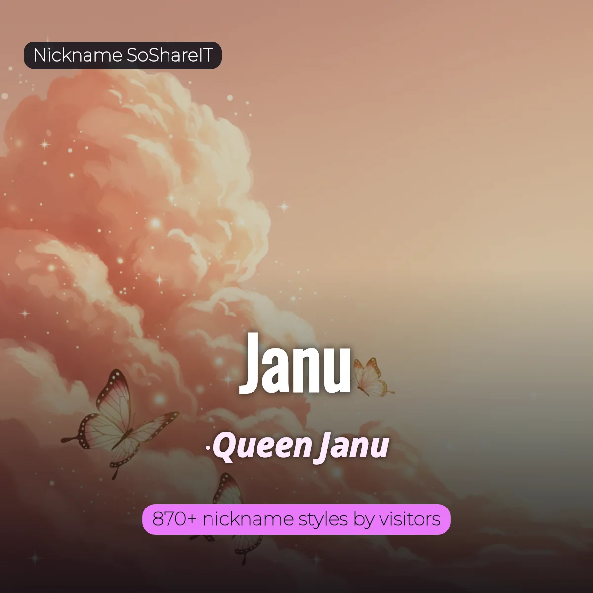 Janu nickname styles on Nickname SoShareIT