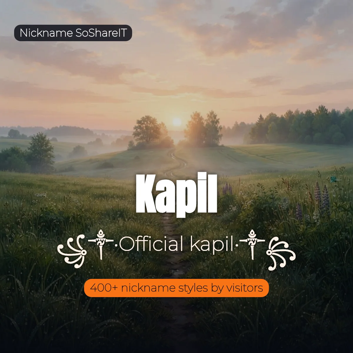 Kapil nickname styles on Nickname SoShareIT