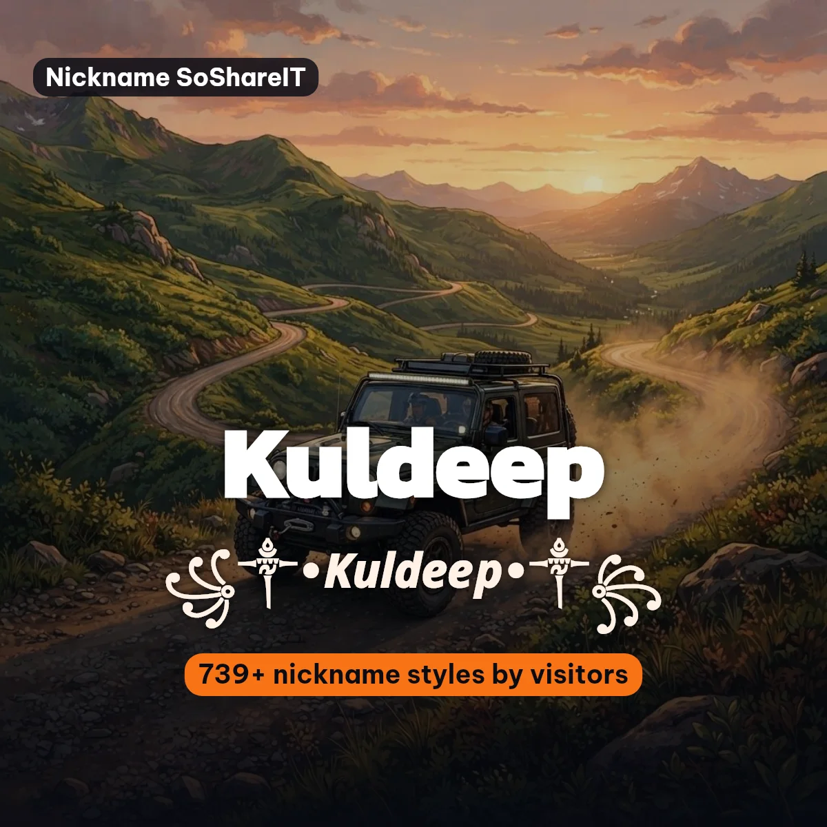 Kuldeep nickname styles on Nickname SoShareIT