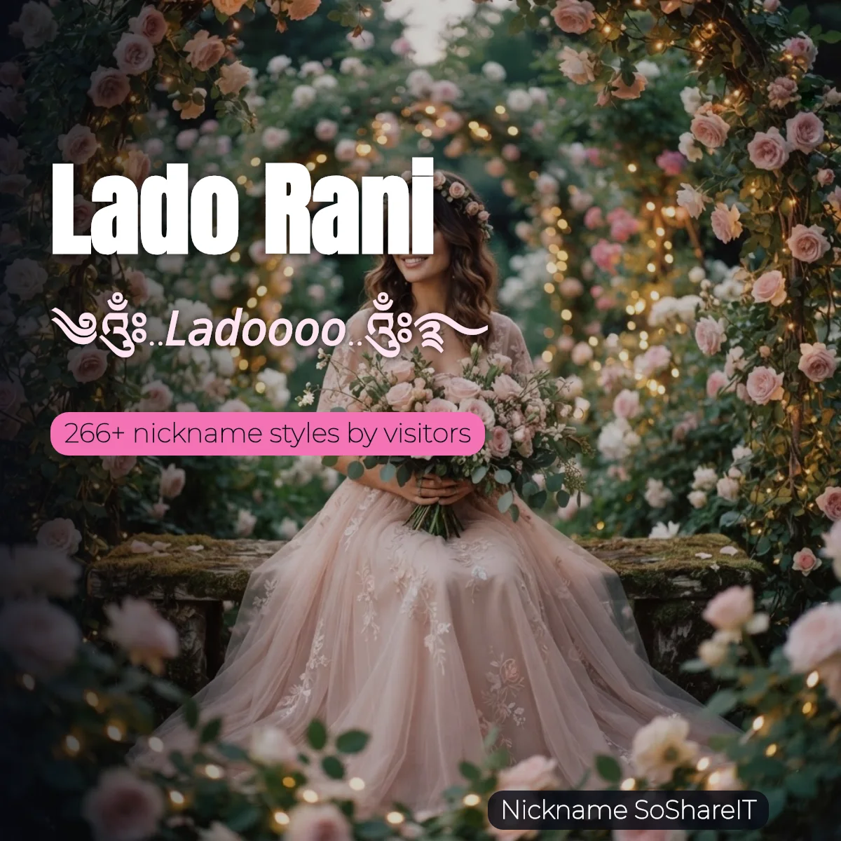 Lado Rani nickname styles on Nickname SoShareIT