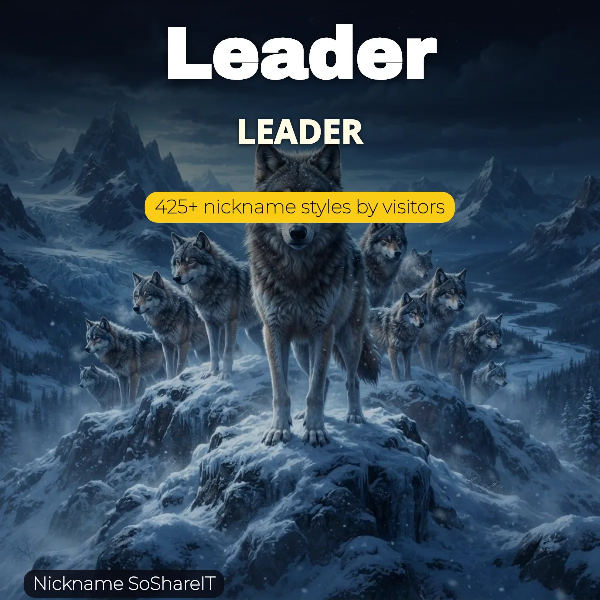 Leader nickname styles on Nickname SoShareIT