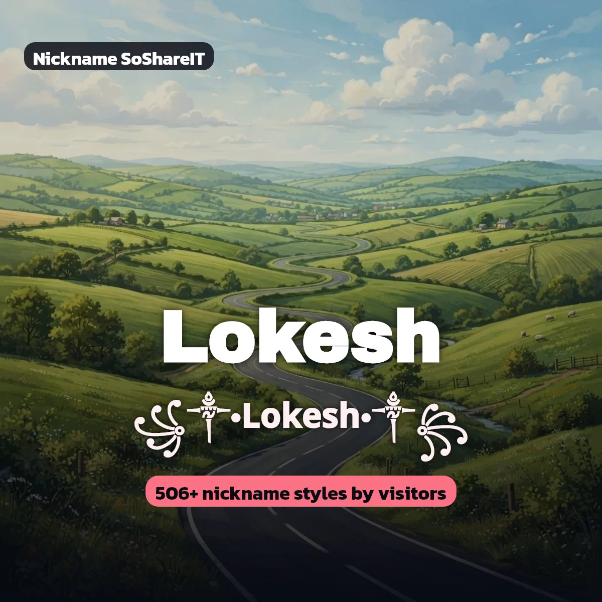 Lokesh nickname styles on Nickname SoShareIT