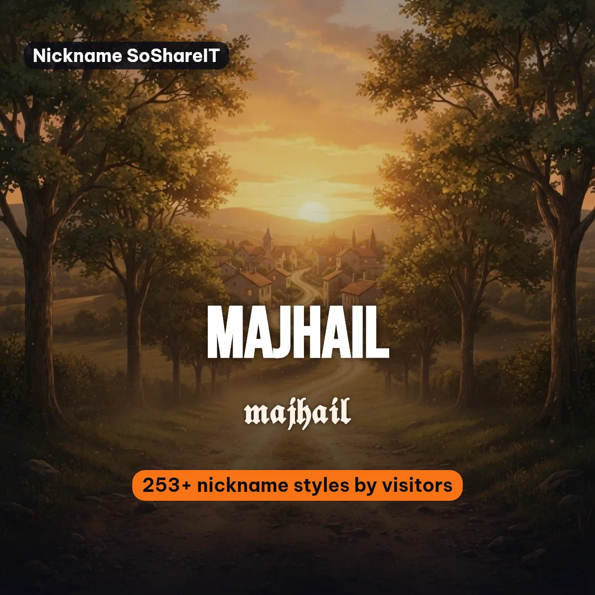Majhail nickname styles on Nickname SoShareIT