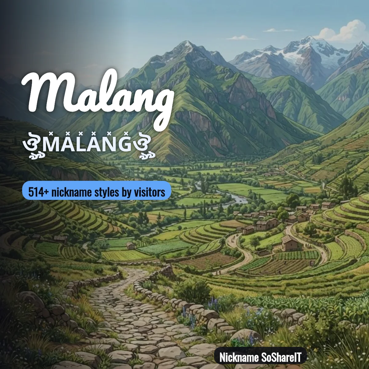 Malang nickname styles on Nickname SoShareIT