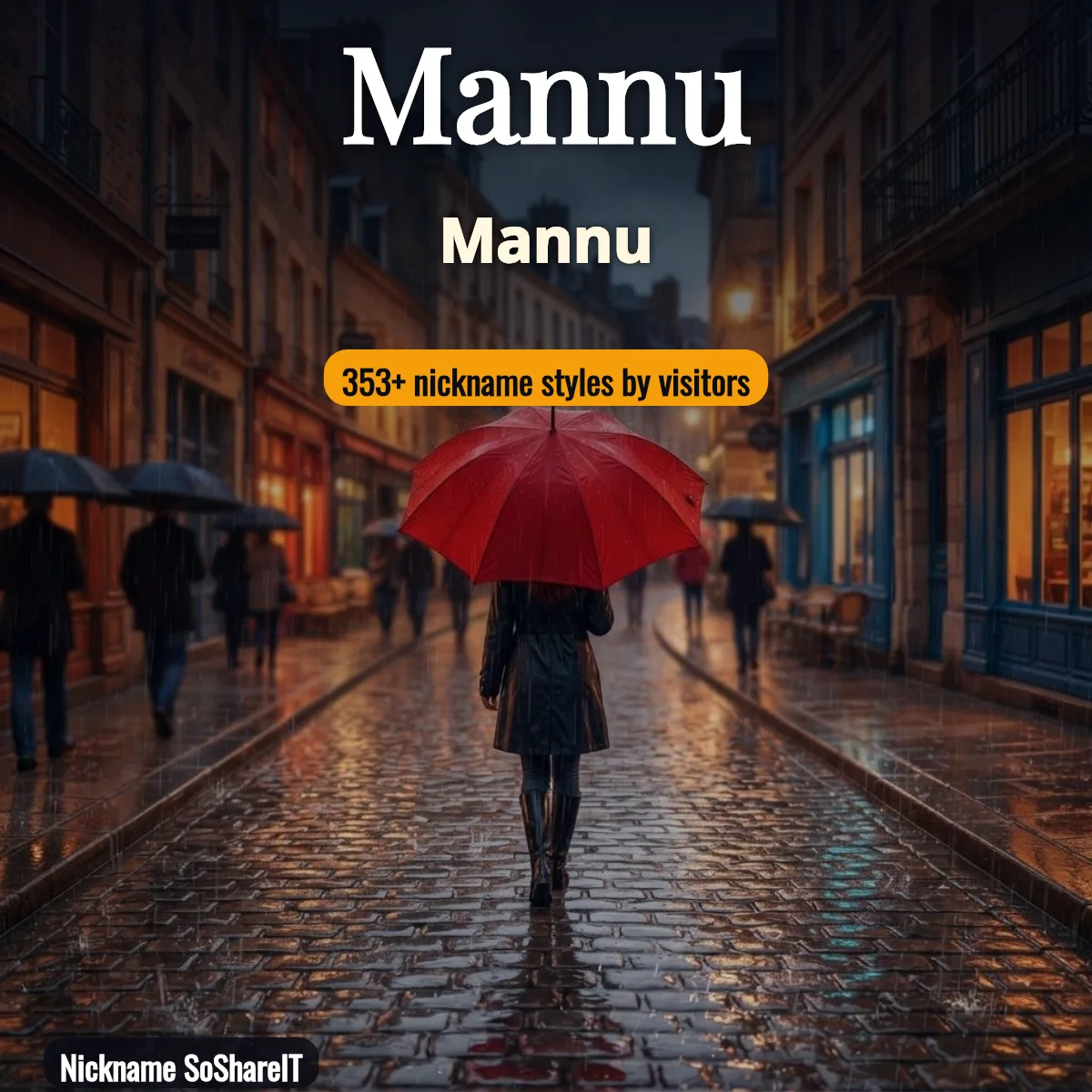 Mannu nickname styles on Nickname SoShareIT