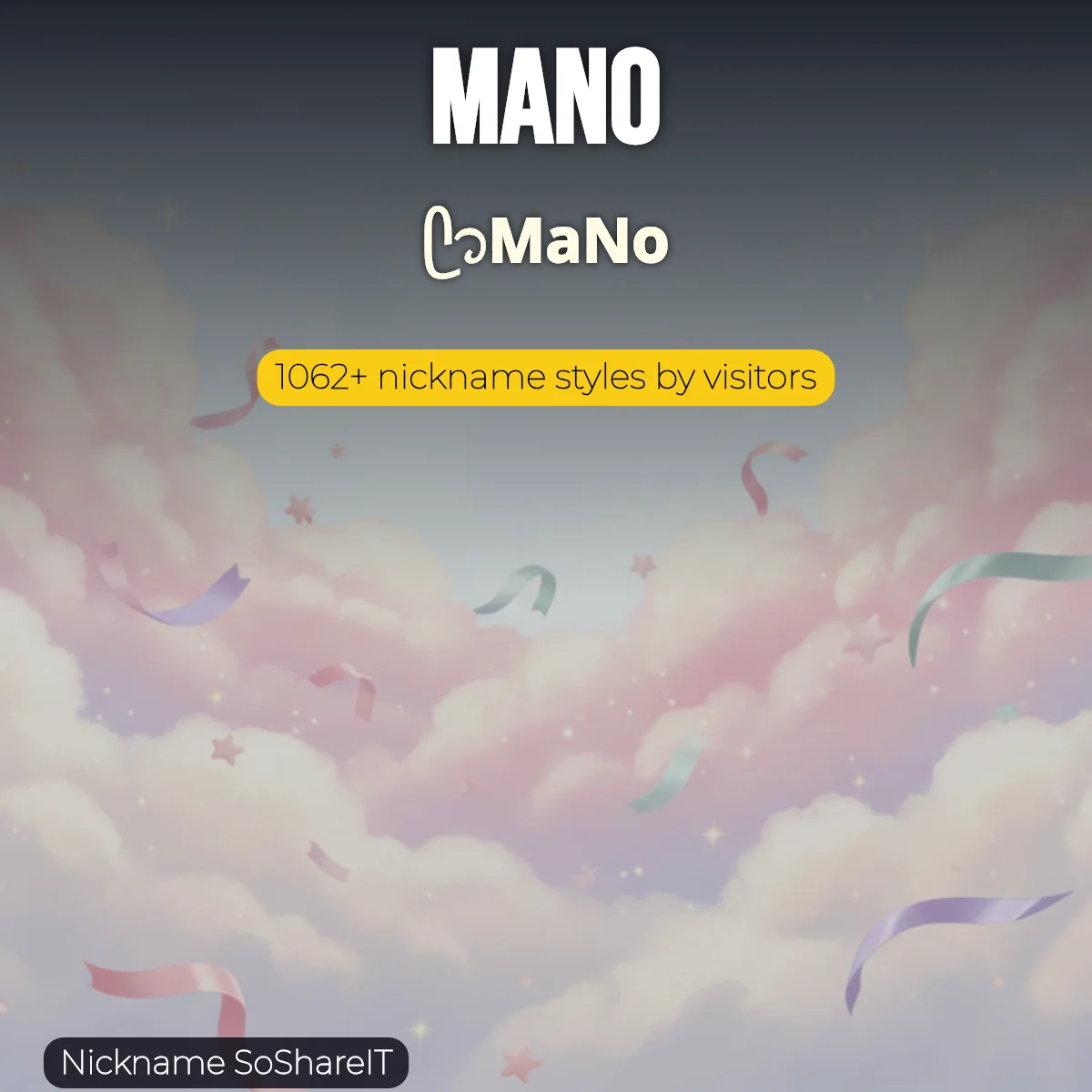 MaNo nickname styles on Nickname SoShareIT