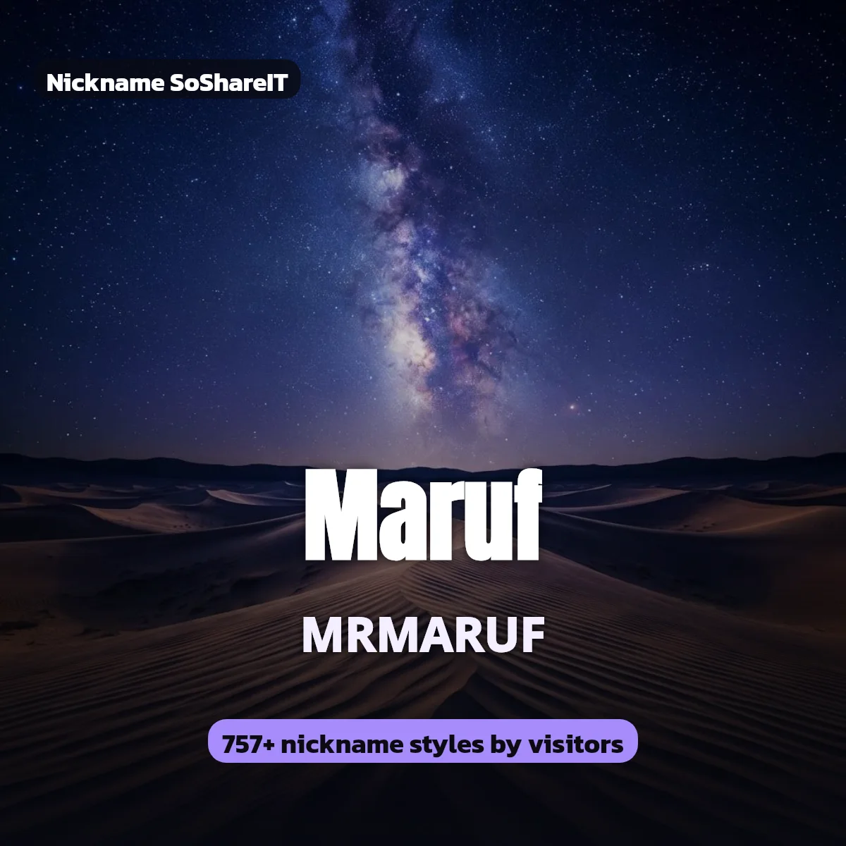 Maruf nickname styles on Nickname SoShareIT