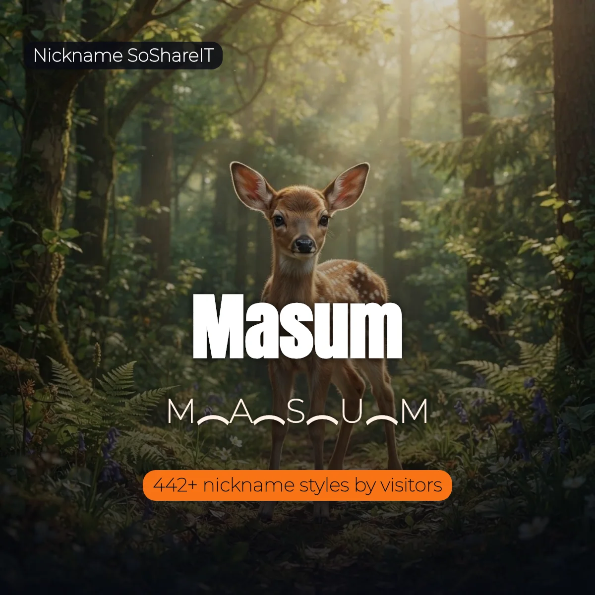 Masum nickname styles on Nickname SoShareIT
