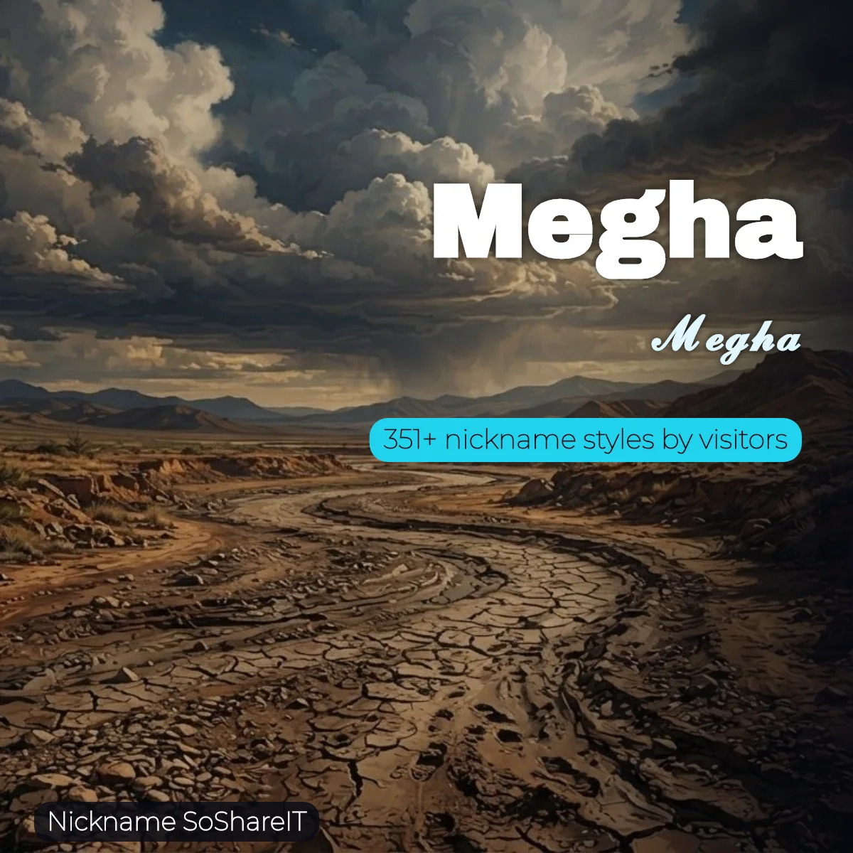 Megha nickname styles on Nickname SoShareIT