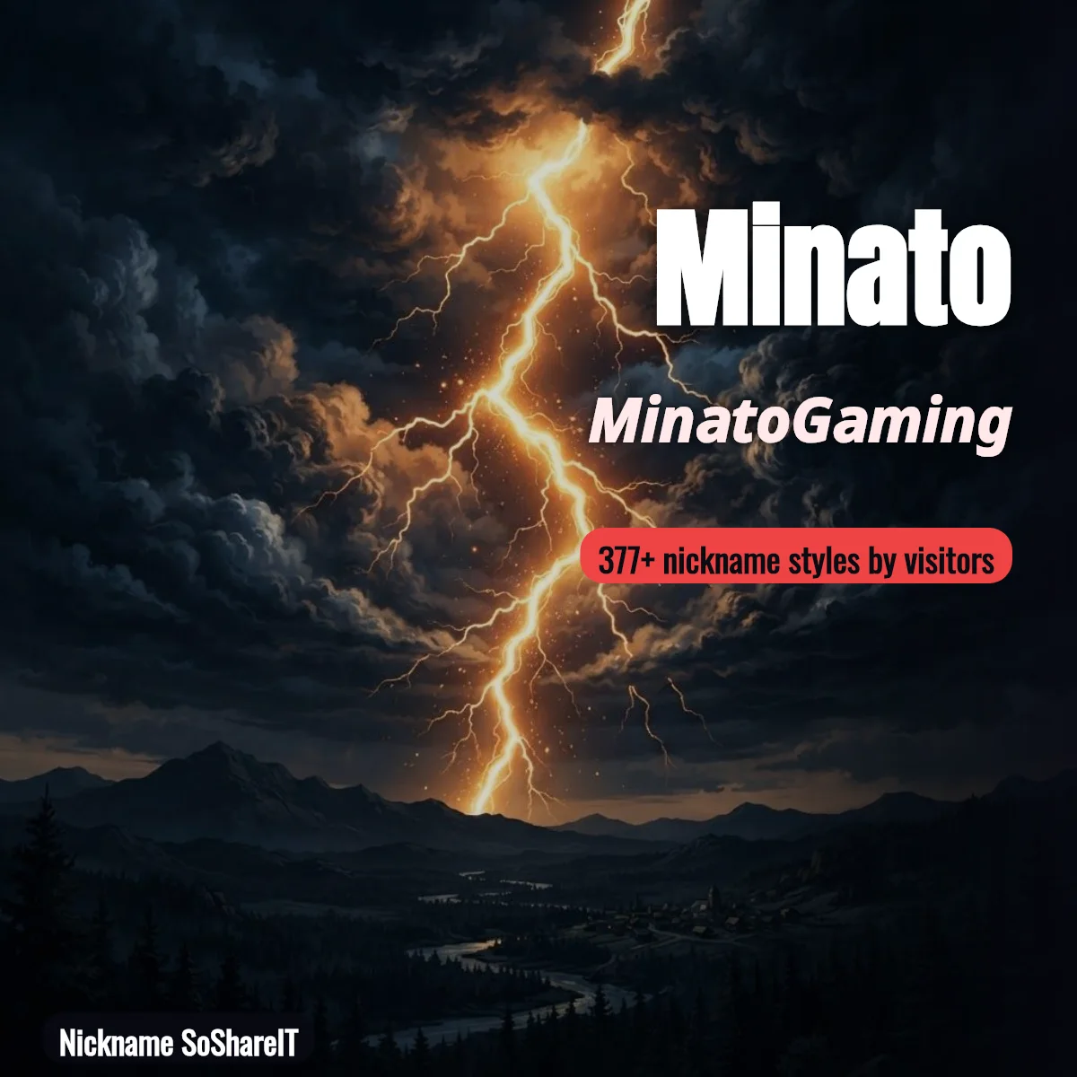 Minato nickname styles on Nickname SoShareIT