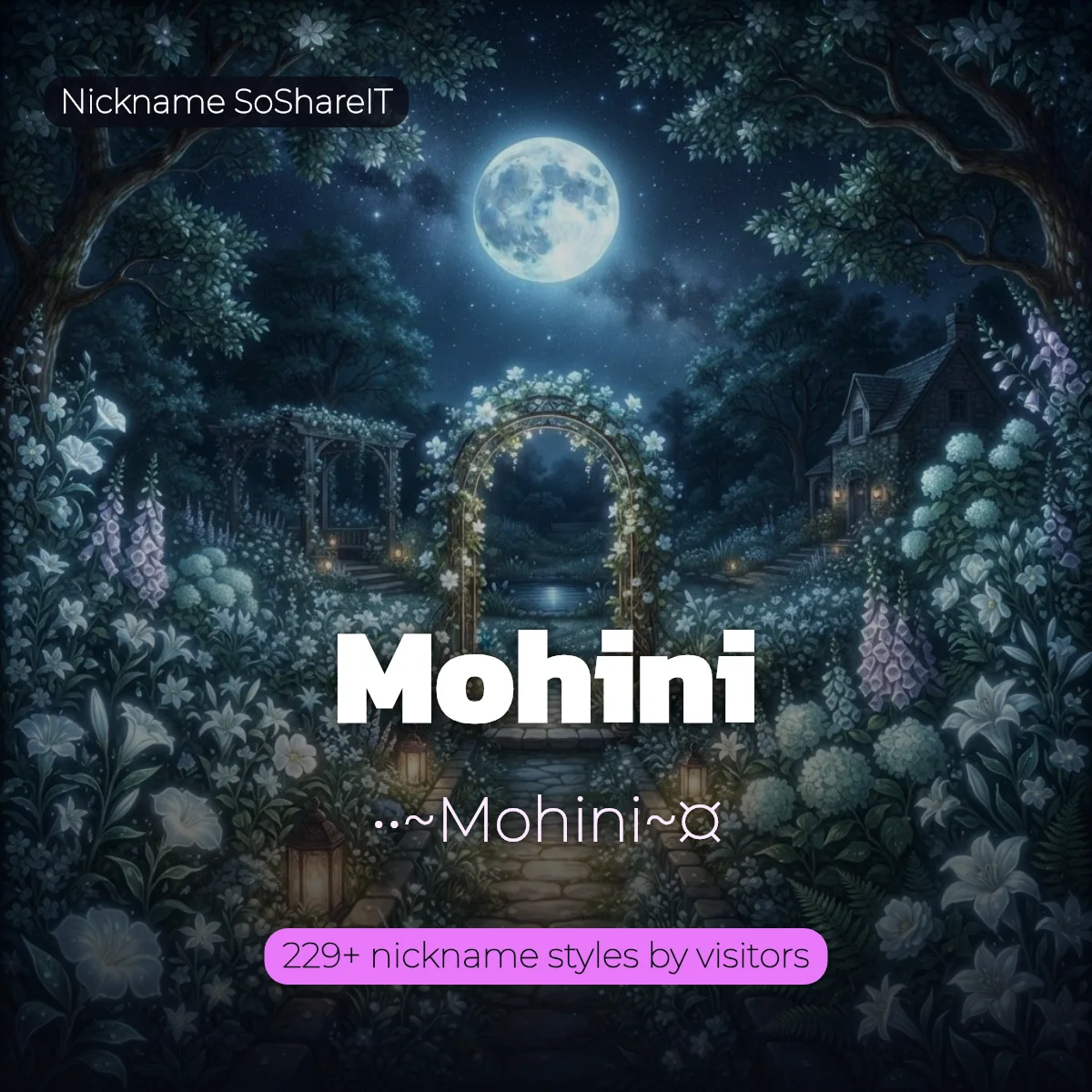 Mohini nickname styles on Nickname SoShareIT