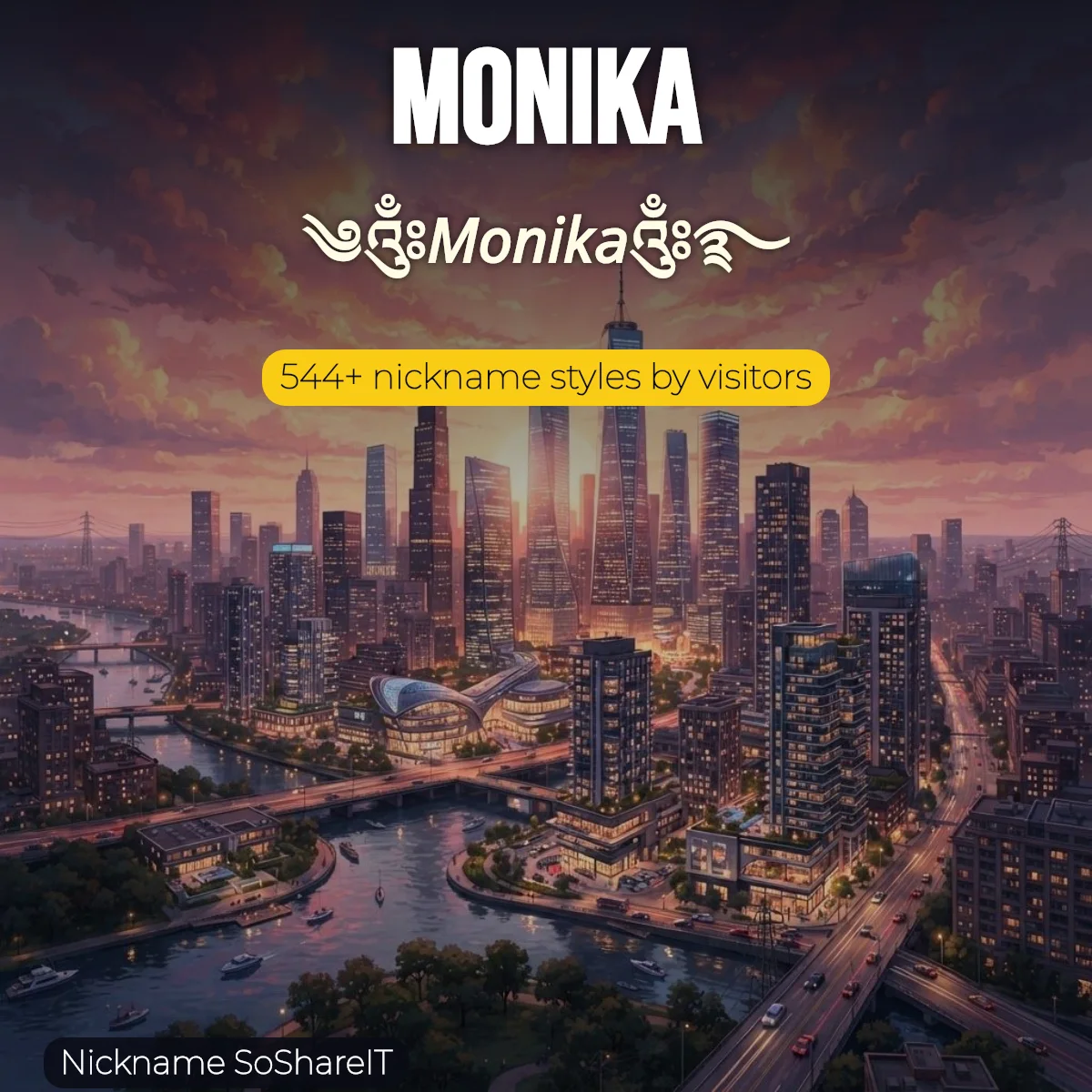 Monika nickname styles on Nickname SoShareIT
