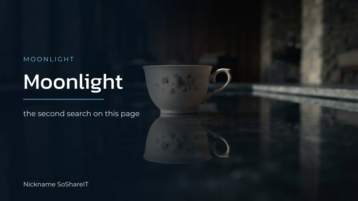 Moonlight on still dark water, illustrating moonlight name styles