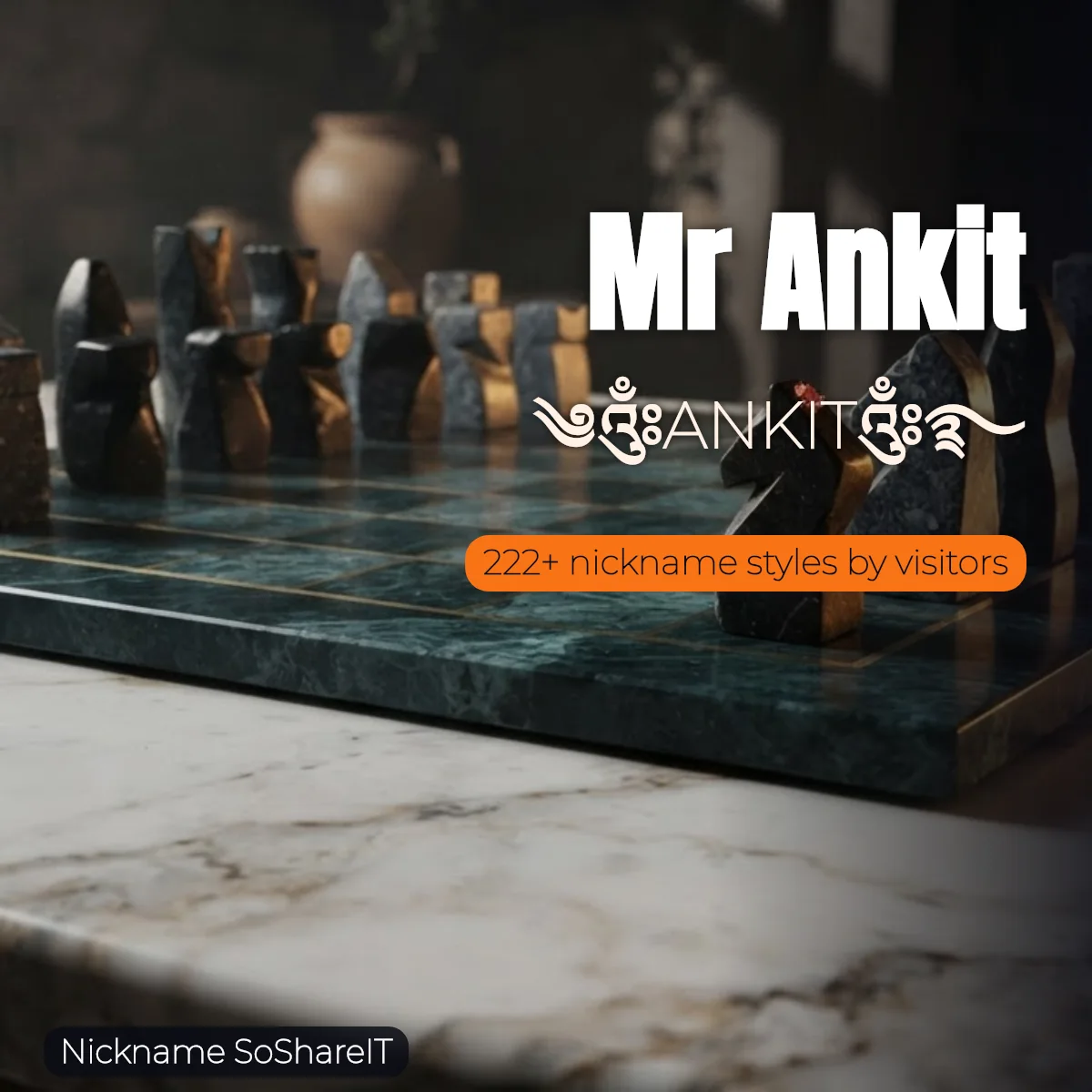 Mr Ankit nickname styles on Nickname SoShareIT