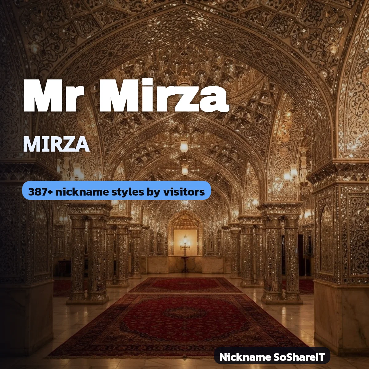 Mr Mirza nickname styles on Nickname SoShareIT