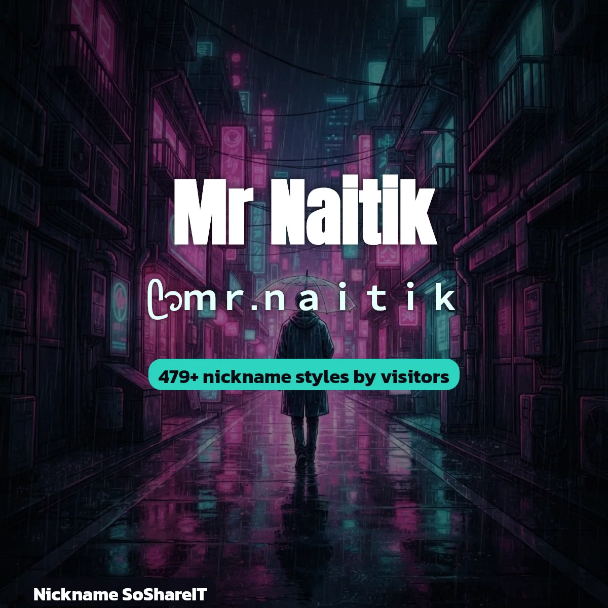 Mr Naitik nickname styles on Nickname SoShareIT