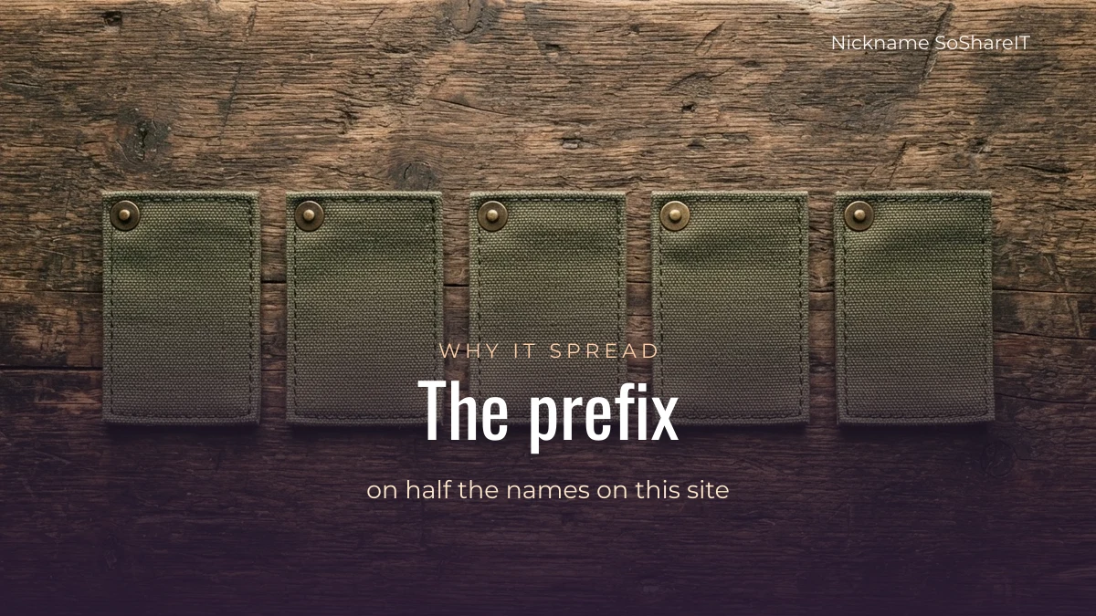 Identical blank patches in a row, illustrating how widely the Mr prefix spread