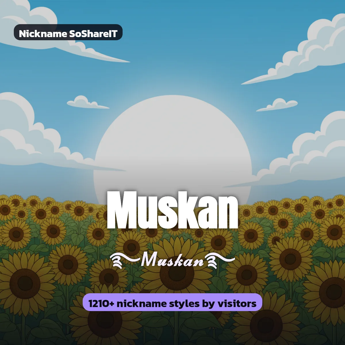 Muskan nickname styles on Nickname SoShareIT