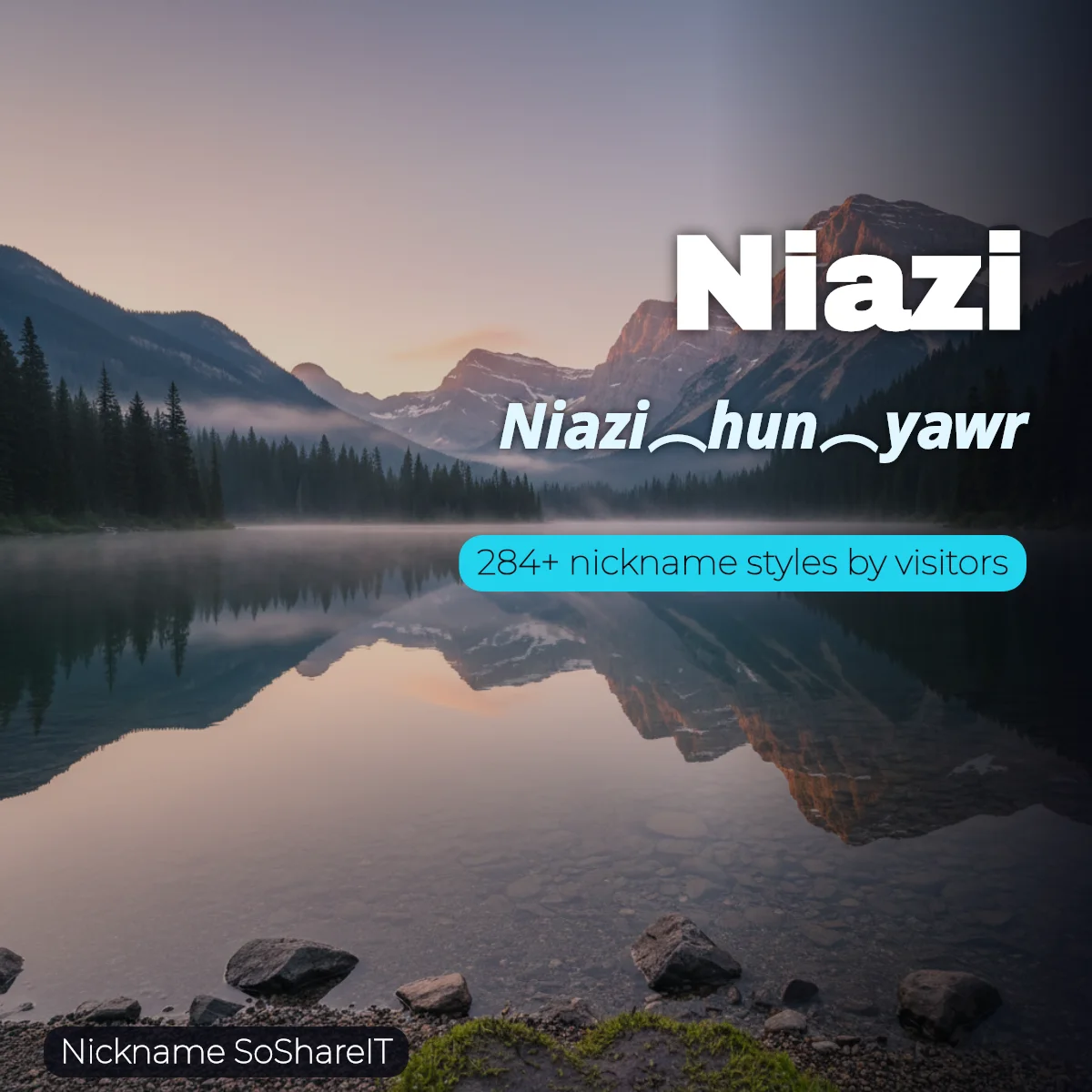 Niazi nickname styles on Nickname SoShareIT