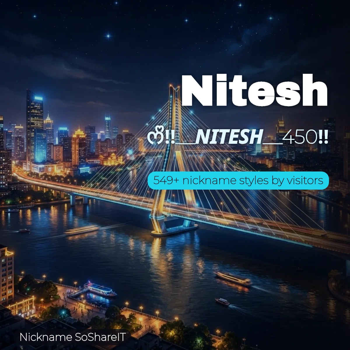 Nitesh nickname styles on Nickname SoShareIT