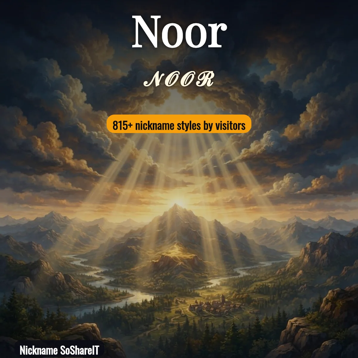 Noor nickname styles on Nickname SoShareIT