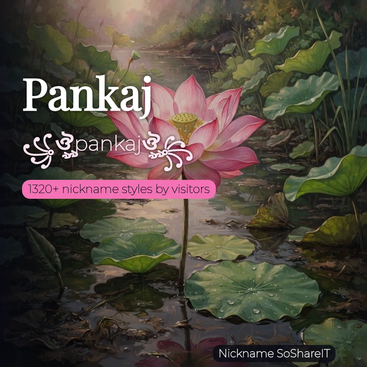 Pankaj nickname styles on Nickname SoShareIT