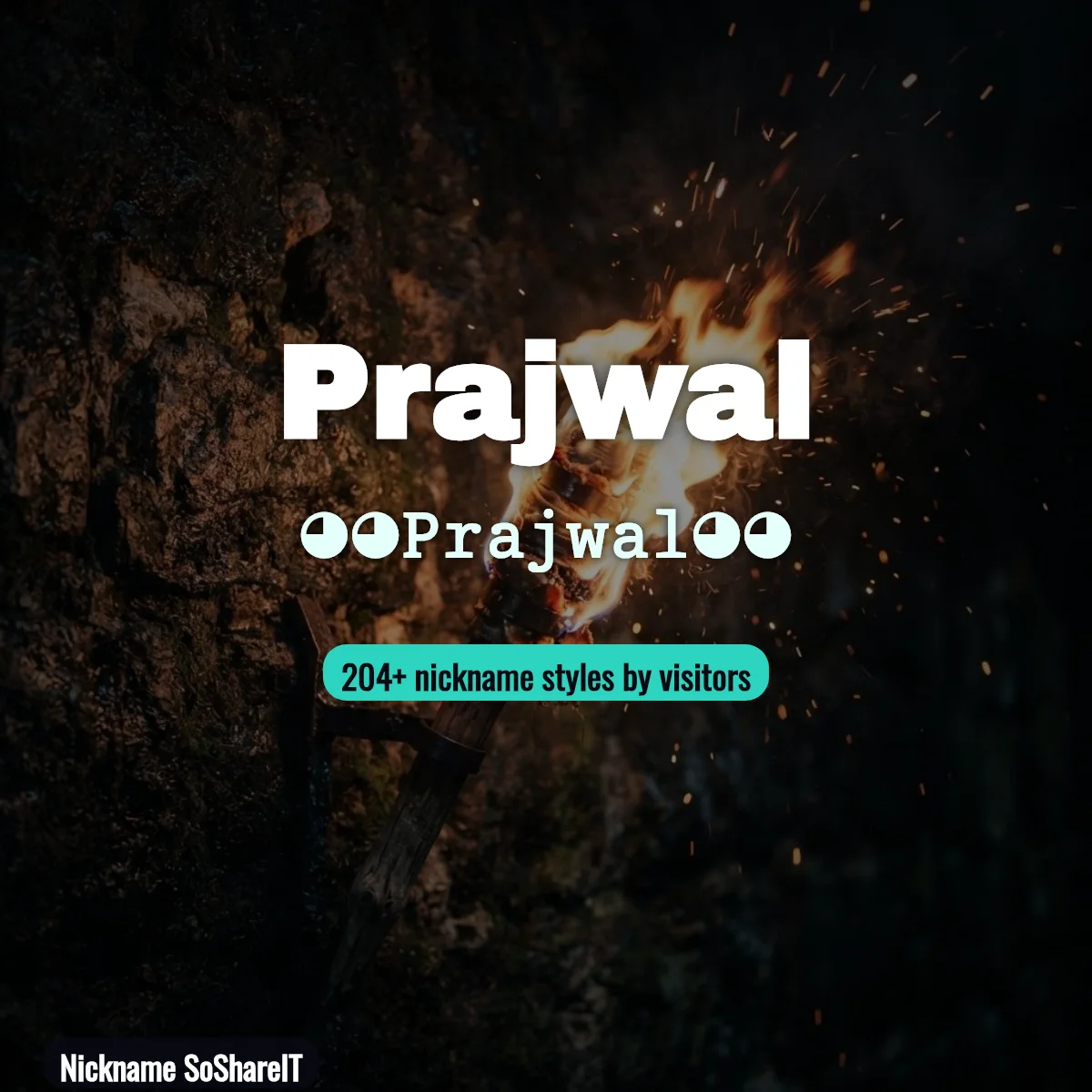Prajwal nickname styles on Nickname SoShareIT
