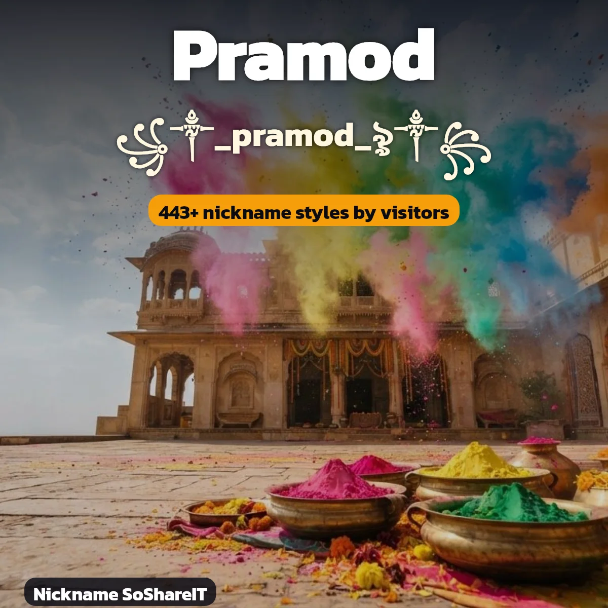 Pramod nickname styles on Nickname SoShareIT